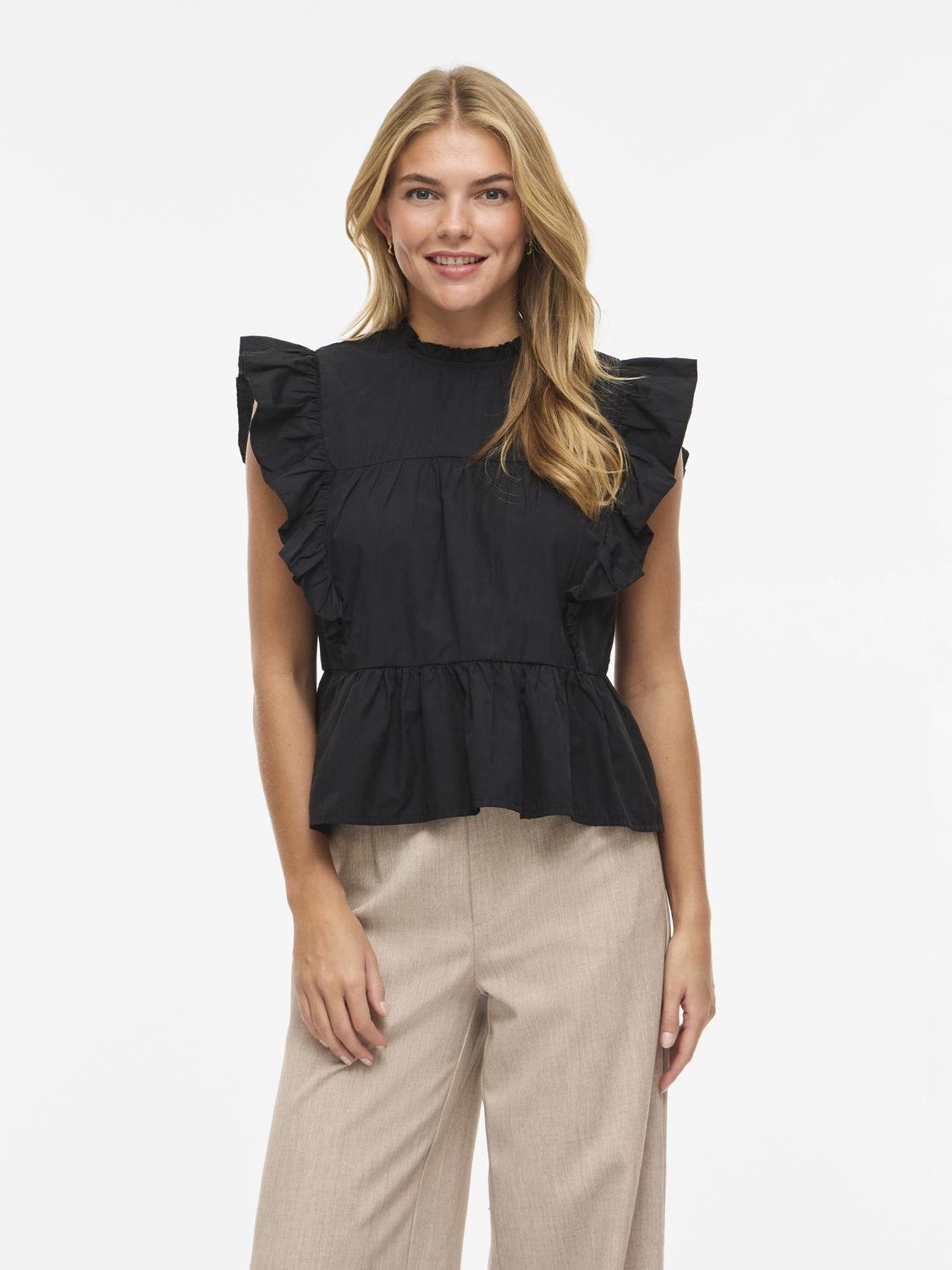 VIRUFELLA Top - Black Beauty - VERO MODA & VILA Bergvik